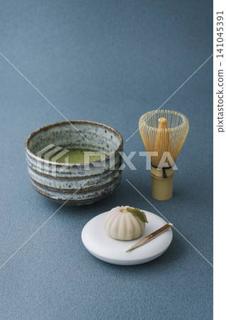 Japanese confectionery and green tea Japanese confectionery and green tea 141045391