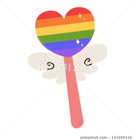 Vector Cartoon Illustration Of Magical Wand LGBTQ Pride Month Clip art Vector Cartoon Illustration Of Magical Wand LGBTQ Pride Month Clip art 141045416