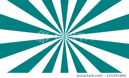 青色放射狀光線,半透明材質(旭日紋)疊加在背景上,藍綠色,水平方向。 青色放射狀光線,半透明材質(旭日紋)疊加在背景上,藍綠色,水平方向。 141045968