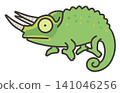 Cute Jackson's Chameleon Illustration 141046256