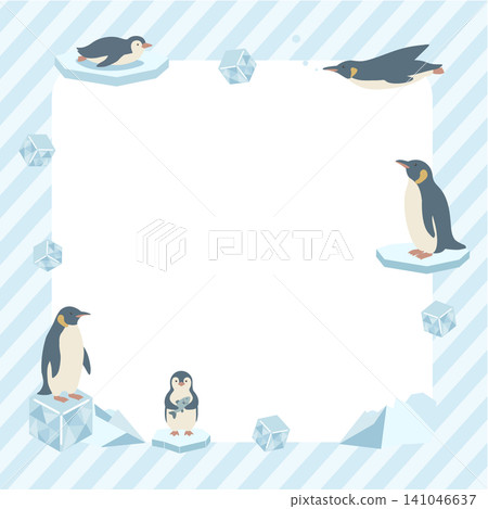 Penguin Summer Banner Illustration - Summer Material - Summer Frame - Background - Flat Design - Illustration with Copy Space Penguin Summer Banner Illustration - Summer Material - Summer Frame - Background - Flat Design - Illustration with Copy Space 141046637