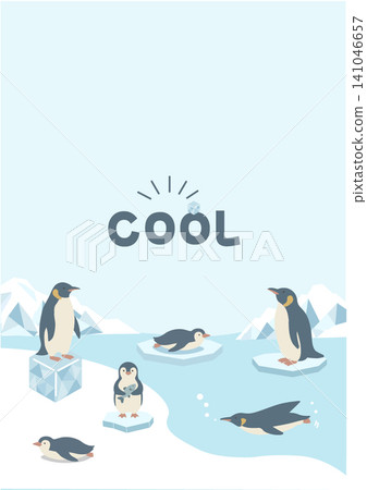 Penguin Summer Banner Illustration - Summer Material - Summer Frame - Background - Flat Design - Illustration with Copy Space Penguin Summer Banner Illustration - Summer Material - Summer Frame - Background - Flat Design - Illustration with Copy Space 141046657