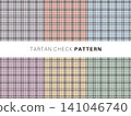 Tartan check seamless pattern background set (plaid, vector, wallpaper, fabric, texture) 141046740