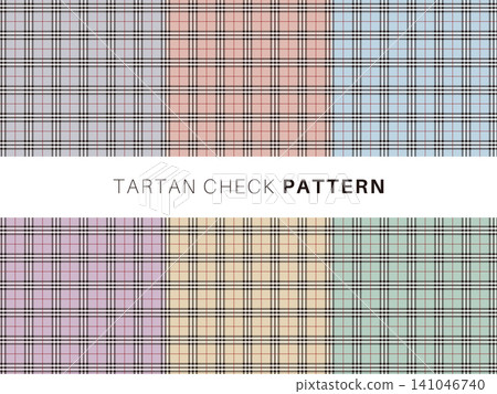 Tartan check seamless pattern background set (plaid, vector, wallpaper, fabric, texture) Tartan check seamless pattern background set (plaid, vector, wallpaper, fabric, texture) 141046740