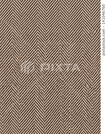 Close up view of brown and beige herringbone fabric texture pattern for background design elements and professional textile surface applications Close up view of brown and beige herringbone fabric texture pattern for background design elements and professional textile surface applications 141046760