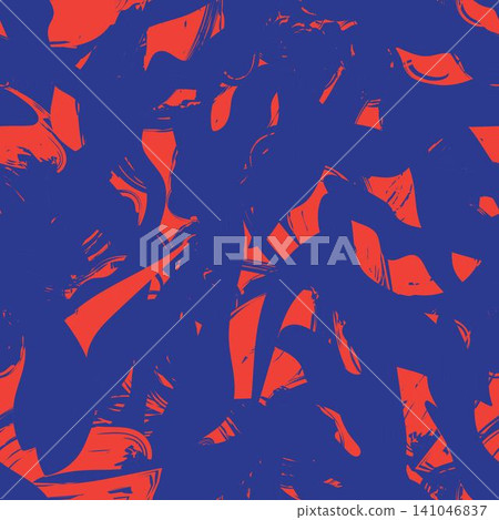 Brush stroke abstract art texture textile pattern design in blue and red for fashion and home textiles Brush stroke abstract art texture textile pattern design in blue and red for fashion and home textiles 141046837