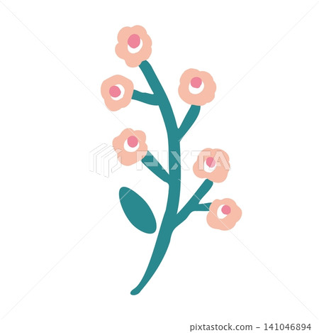 北歐風格花卉插畫 02(無線條) 北歐風格花卉插畫 02(無線條) 141046894