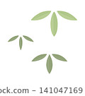Cute bamboo New Year's card design 141047169