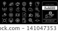 AI Ethics and Governance Outline Icon Set, Responsible Artificial Intelligence Line Icons Collection 141047353