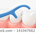 tooth with dental floss 141047662