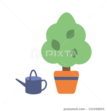 澆水壺和盆栽植物套裝 澆水壺和盆栽植物套裝 141048605