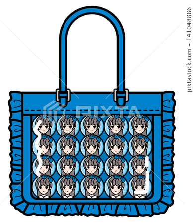 <Fan Activities> Large Ita-Bag with 20 Female Pin Badges (Blue) <Fan Activities> Large Ita-Bag with 20 Female Pin Badges (Blue) 141048886