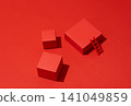 Minimal Flat lay Red Product Christmas Display Podium 141049859