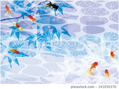 Summer cool Japanese style fresh green background Summer cool Japanese style fresh green background 141050370
