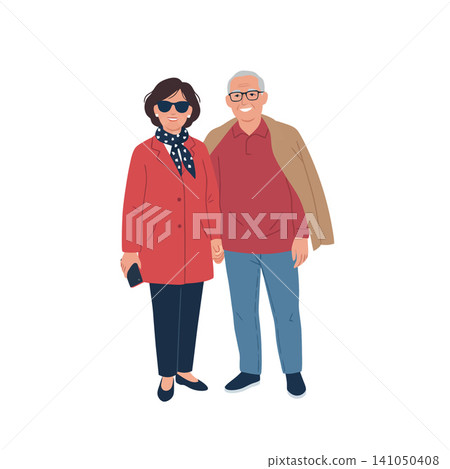 Vsai senior couple holding hands smiling enjoying retirement Vsai senior couple holding hands smiling enjoying retirement 141050408