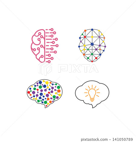 Brain technology logo icon Brain technology logo icon 141050789