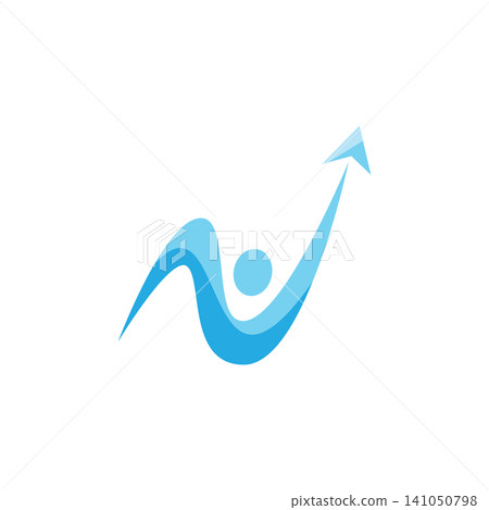 People and arrows signify travel logo People and arrows signify travel logo 141050798