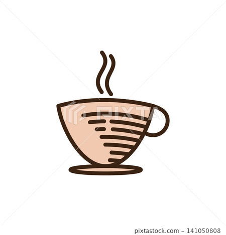 Simple coffee mug icon Simple coffee mug icon 141050808