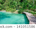 beautiful crystal clear natural pool in Presidente Figueiredo, Amazonas, Brazil 141051586