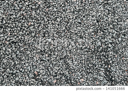 Gray gravel surface with small stones ideal for construction and landscaping projects Gray gravel surface with small stones ideal for construction and landscaping projects 141051666