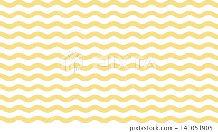Pastel yellow wavy border background material (yellow) Pastel yellow wavy border background material (yellow) 141051905