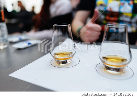 Spectacular whiskey tasting experience at an artisanal festival in autumn Spectacular whiskey tasting experience at an artisanal festival in autumn 141052102