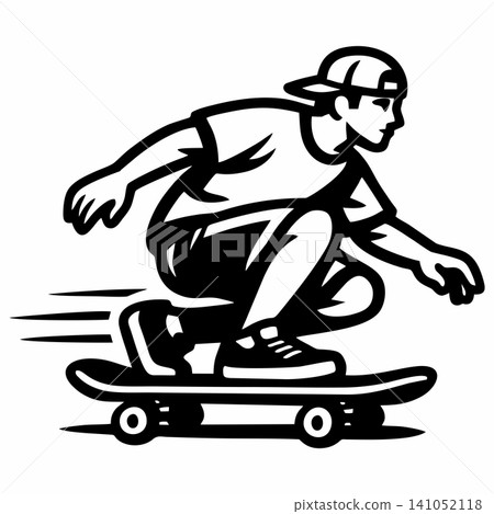 Vector illustration of a skateboarder Vector illustration of a skateboarder 141052118
