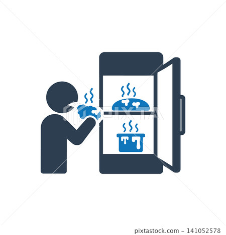 Poor Midnight Kitchen Snacking Icon Poor Midnight Kitchen Snacking Icon 141052578