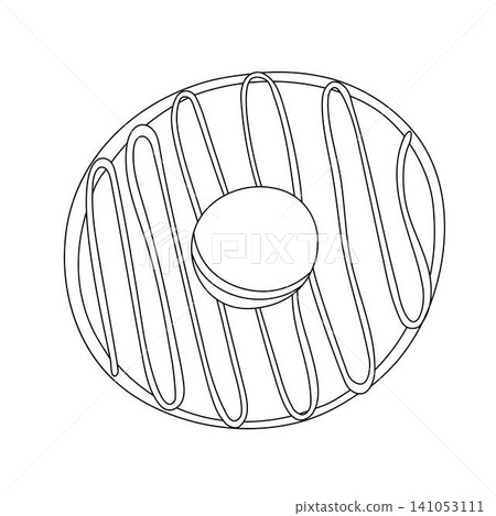 Donut simple hand drawn doodle illustration, linear sweet food element, baked tasty dessert for modern cafe menu design, cute stickers, and food coloring pages Donut simple hand drawn doodle illustration, linear sweet food element, baked tasty dessert for modern cafe menu design, cute stickers, and food coloring pages 141053111