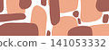 Hand-drawn abstract design elements organic shape. Pastel spots, geometric shapeson a white background. 141053332