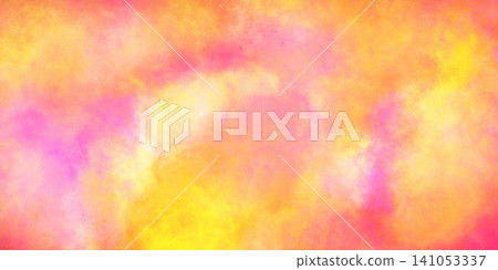 Abstract style illustration with bright gradient clouds. Gradient. layout with a cloudy landscape in yellow, pink, lilac shades. Abstract style illustration with bright gradient clouds. Gradient. layout with a cloudy landscape in yellow, pink, lilac shades. 141053337