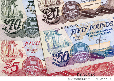 Falkland Islands pound a business background Falkland Islands pound a business background 141053397
