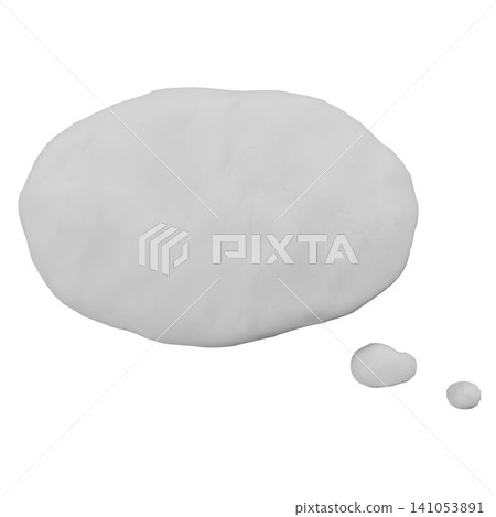 用黏土製作的橢圓形回憶對話框3DCG圖形。可愛的印章圖標,帶有邊框。適合兒童的裝飾品。 用黏土製作的橢圓形回憶對話框3DCG圖形。可愛的印章圖標,帶有邊框。適合兒童的裝飾品。 141053891