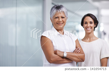 Business people, leader and smile in portrait at office for trust, support and arms crossed at sales agency. Management, team and corporate group together, happy and confidence with mentor or expert Business people, leader and smile in portrait at office for trust, support and arms crossed at sales agency. Management, team and corporate group together, happy and confidence with mentor or expert 141054713