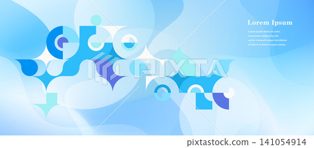 Geometric abstract circle line summer background Geometric abstract circle line summer background 141054914
