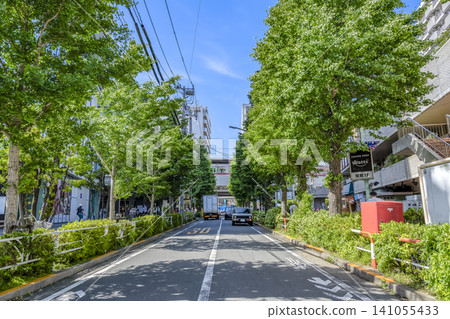 東京澀谷區都會景觀:笹塚車站週邊地區、笹塚車站前街 東京澀谷區都會景觀:笹塚車站週邊地區、笹塚車站前街 141055433