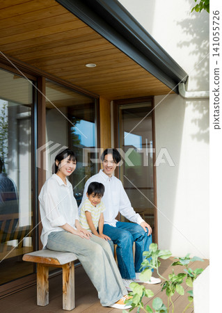 Family on the terrace Family on the terrace 141055726