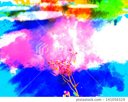 Cherry blossom petals dancing in the sky Cherry blossom petals dancing in the sky 141056329