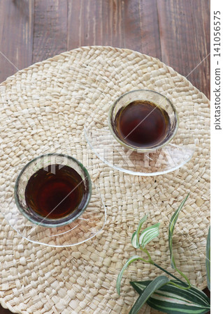 A moment of mindful living and a cool glass vessel A moment of mindful living and a cool glass vessel 141056575