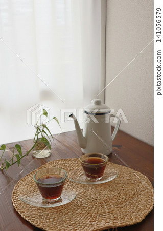 A moment of mindful living and a cool glass vessel A moment of mindful living and a cool glass vessel 141056579