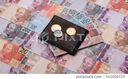 Mexico, Mexican peso, paper money and coins, financing and commodity exchange. Mexican currency Mexico, Mexican peso, paper money and coins, financing and commodity exchange. Mexican currency 141056725
