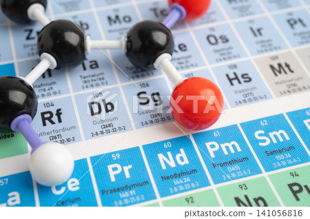 Molecules chemical on a periodic table background. Molecules chemical on a periodic table background. 141056816