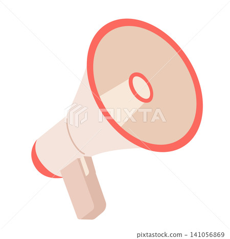 Cartoon megaphone speaker isolated on white background Cartoon megaphone speaker isolated on white background 141056869