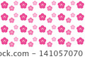 Cute plum blossom pattern background material 141057070