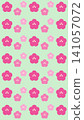 Cute plum blossom pattern background material 141057072