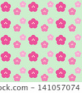 Cute plum blossom pattern background material 141057074