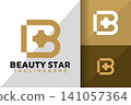 Letter B Star Logo Logos Design Element Stock Vector Illustration template 141057364