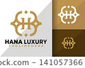 Letter H Luxury Star Logo Logos Design Element Stock Vector Illustration 141057366