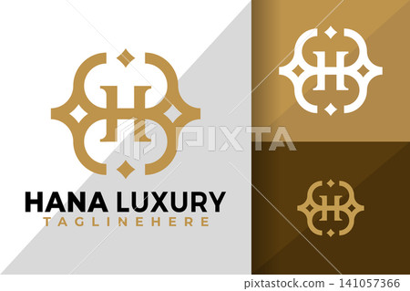 Letter H Luxury Star Logo Logos Design Element Stock Vector Illustration Letter H Luxury Star Logo Logos Design Element Stock Vector Illustration 141057366