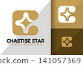 Letter C Star Logo Logos Design Element Stock Vector Illustration 141057369